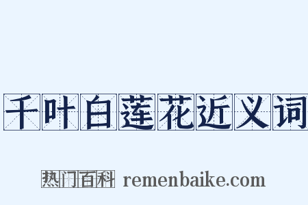 千叶白莲花近义词是什么意思的图片